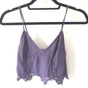 Free People Crop Top w/ Lace